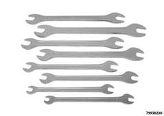Double open-end wrench, 8 pcs., extra thin