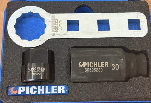 SOCKET SET WITH DRIVE WRENCH FOR OXYGEN AND NOX SENSORS M22 - 1