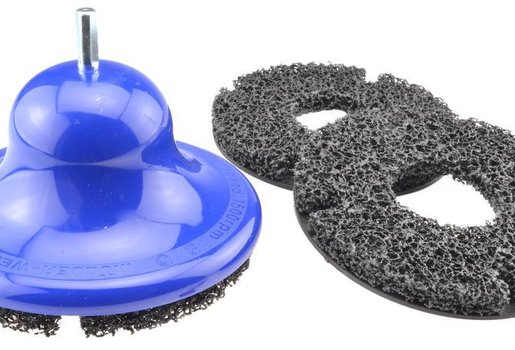 WHEEL HUB CLEANING SET BLUE 160MM OD WITH 60MM CENTRE HOLE - 1