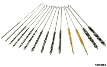 90490300: GLOW PLUG SHAFT CLEANING BRUSH SET 14 PCS
